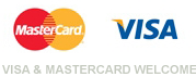 Visa & MasterCard welcome